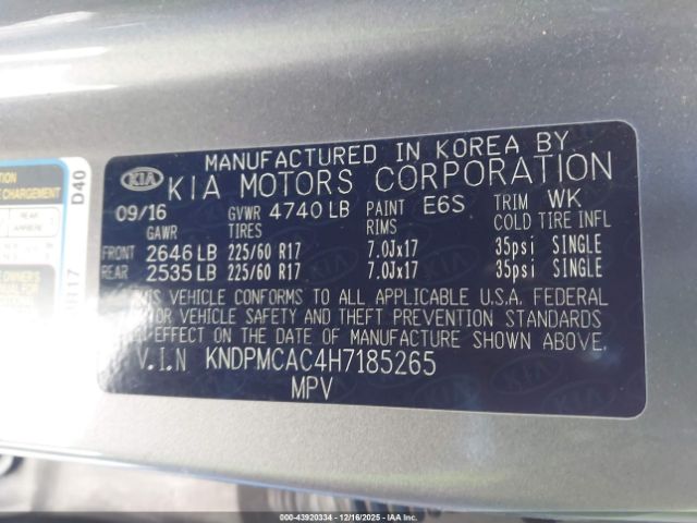 2017 KIA SPORTAGE KNDPMCAC4H7185265 Photo 8