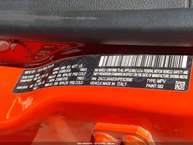 2017 JEEP RENEGADE ZACCJAAB3HPE62896 Photo 8