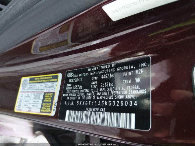 2019 KIA OPTIMA 5XXGT4L36KG326034 Photo 8