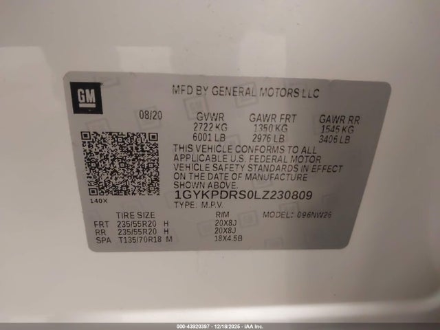 2020 CADILLAC XT6 1GYKPDRS0LZ230809 Photo 8