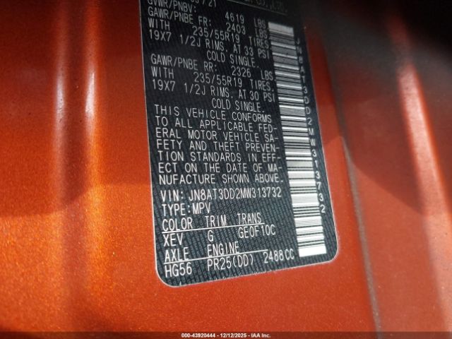 2021 NISSAN ROGUE JN8AT3DD2MW313732 Photo 8