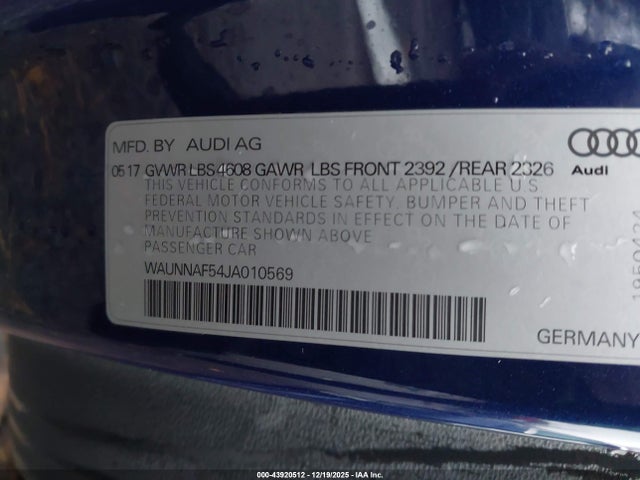 2018 AUDI A5 WAUNNAF54JA010569 Photo 8