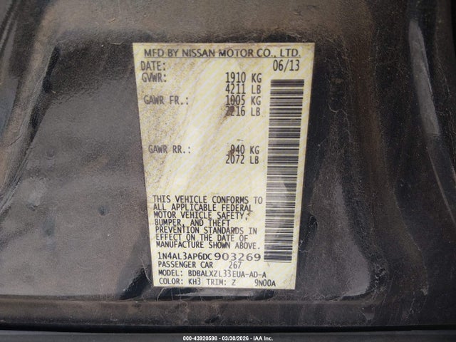 2013 NISSAN ALTIMA 1N4AL3AP6DC903269 Photo 8