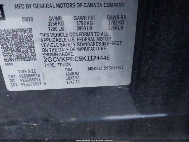 2019 CHEVROLET SILVERADO 1500 LD 2GCVKPEC5K1124445 Photo 8