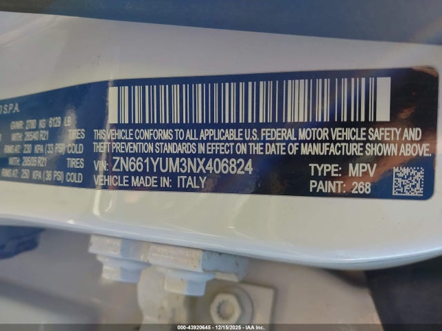 ZN661YUM3NX406824 Maserati Levante Modena