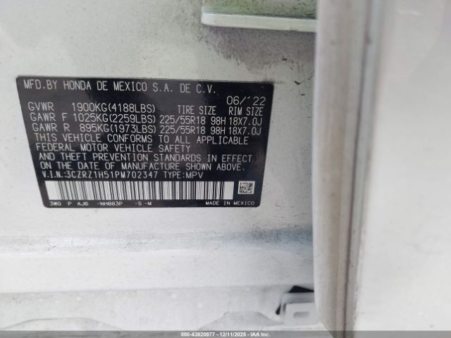 2023 HONDA HR-V 3CZRZ1H51PM702347 Photo 8