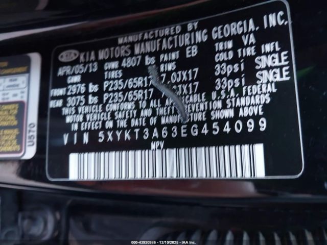 2014 KIA SORENTO 5XYKT3A63EG454099 Photo 8