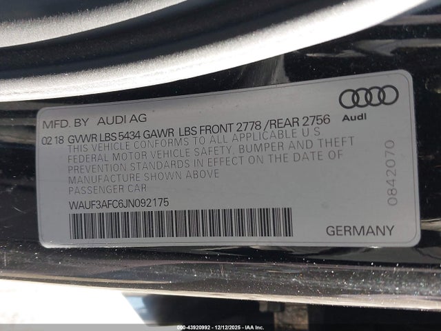 2018 AUDI A6 WAUF3AFC6JN092175 Photo 8