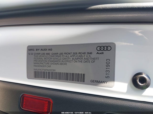 2023 AUDI A5 SPORTBACK WAUFACF55PA032391 Photo 8