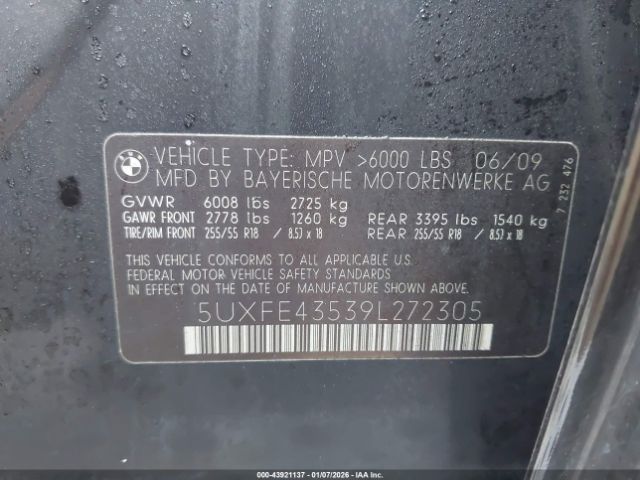 2009 BMW X5 5UXFE43539L272305 Photo 8