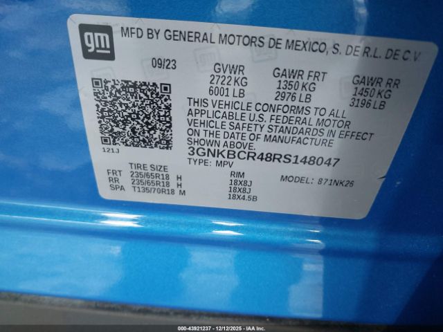 2024 CHEVROLET BLAZER 3GNKBCR48RS148047 Photo 8