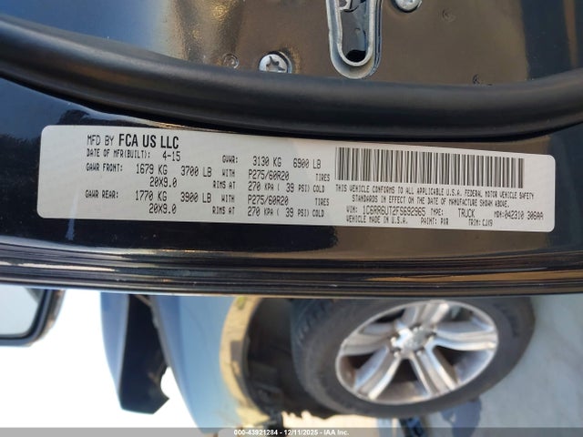 RAM 1500 Sport 2015 1C6RR6UT2FS692965 Image 9