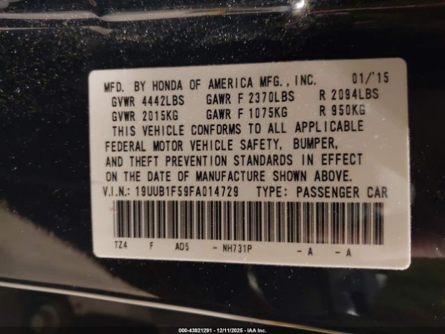2015 ACURA TLX 19UUB1F59FA014729 Photo 8