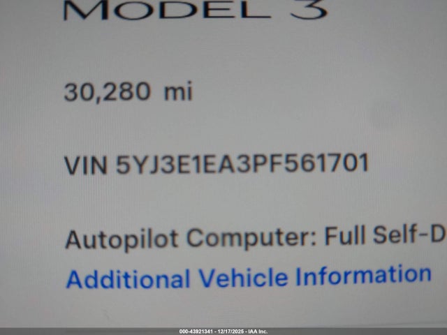2023 TESLA MODEL 3 5YJ3E1EA3PF561701 Photo 8