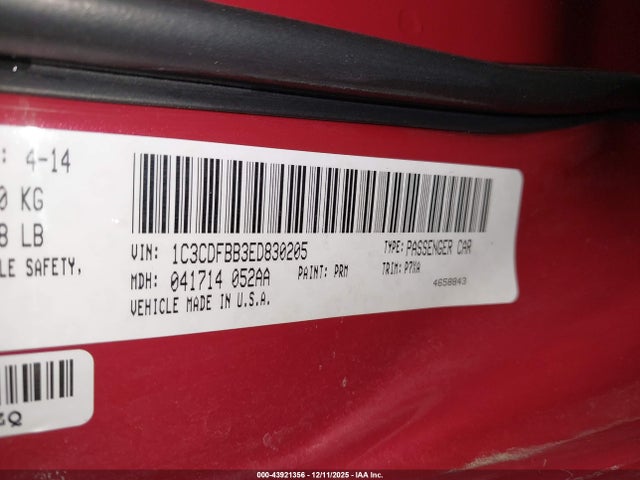 Dodge DART SXT 2014 1C3CDFBB3ED830205 Image 9