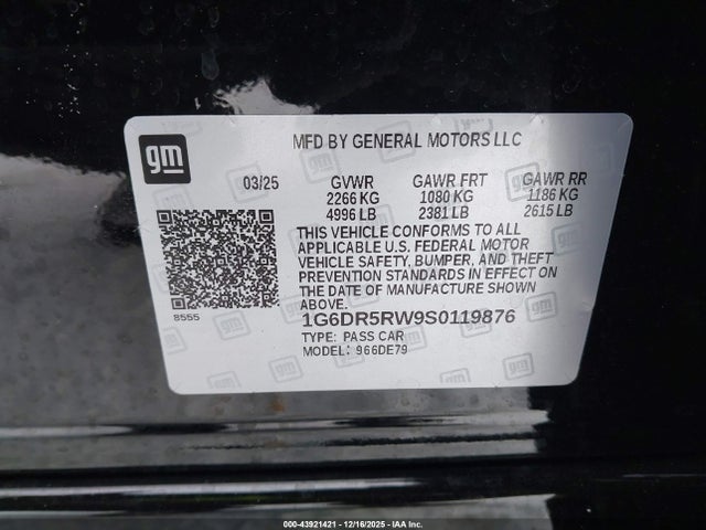 2025 CADILLAC CT5-V 1G6DR5RW9S0119876 Photo 8