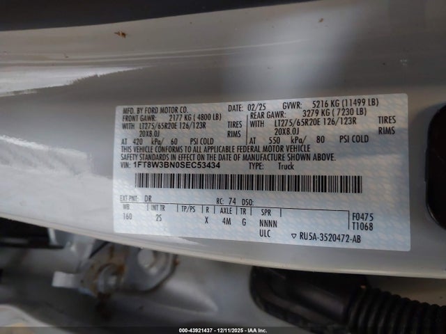 Ford F-350 Xlt 2025 1FT8W3BN0SEC53434 Image 9