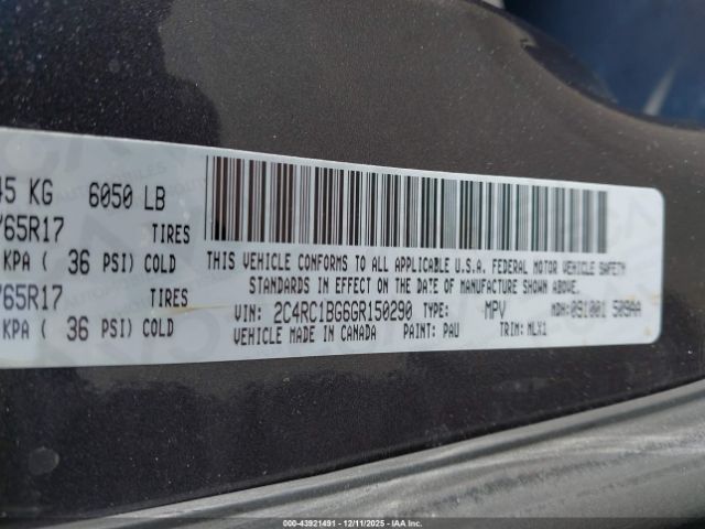 2016 CHRYSLER TOWN & COUNTRY 2C4RC1BG6GR150290 Photo 8