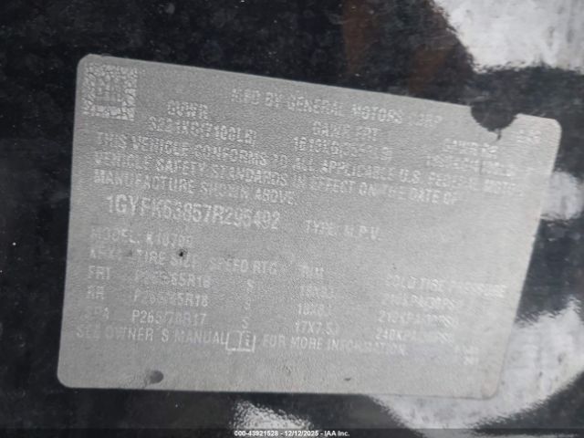 2007 CADILLAC ESCALADE 1GYFK63857R295492 Photo 8