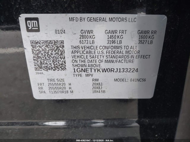 1GNETYKW0RJ133224 Chevrolet Traverse Limited Awd Rs