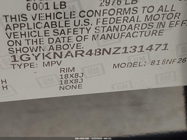 2022 CADILLAC XT5 1GYKNAR48NZ131471 Photo 8