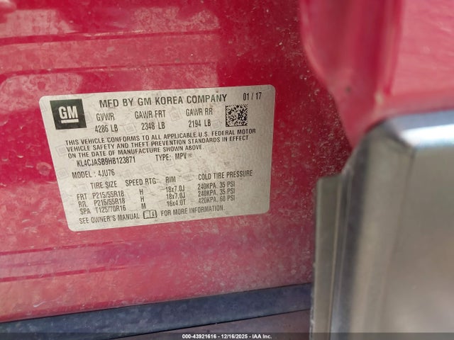 KL4CJASB9HB123871 Buick Encore Preferred