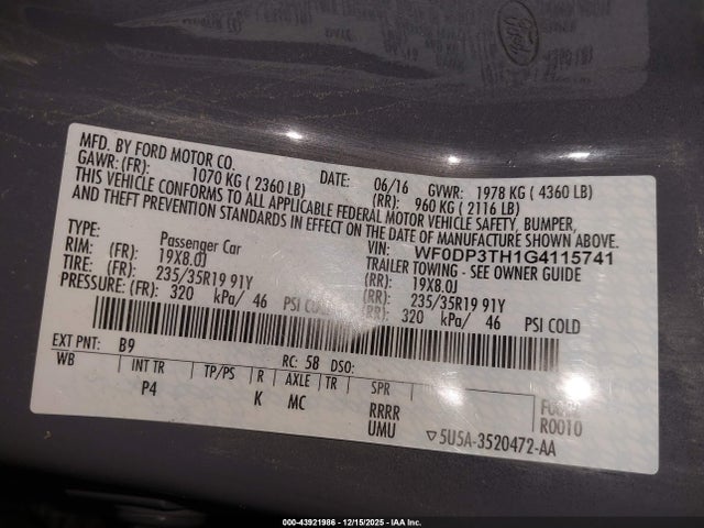2016 FORD FOCUS RS WF0DP3TH1G4115741 Photo 8