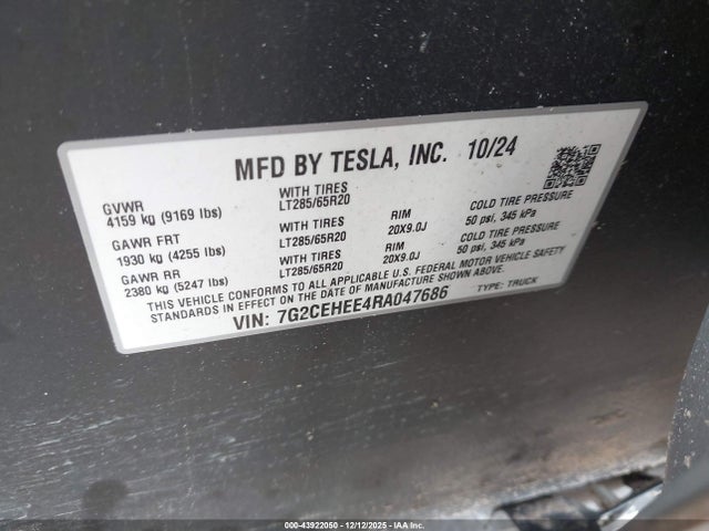 2024 TESLA CYBERTRUCK 7G2CEHEE4RA047686 Photo 8