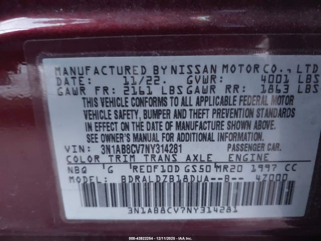 Nissan Sentra Sv Xtronic Cvt 2022 3N1AB8CV7NY314281 Image 9