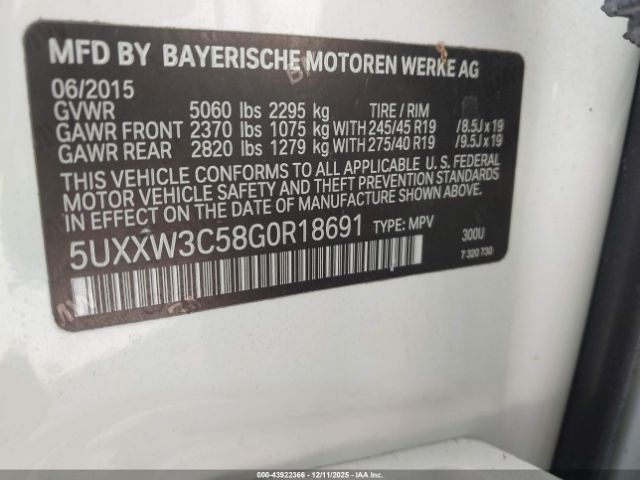 2016 BMW X4 5UXXW3C58G0R18691 Photo 8