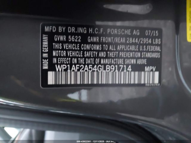 2016 PORSCHE MACAN WP1AF2A54GLB91714 Photo 8