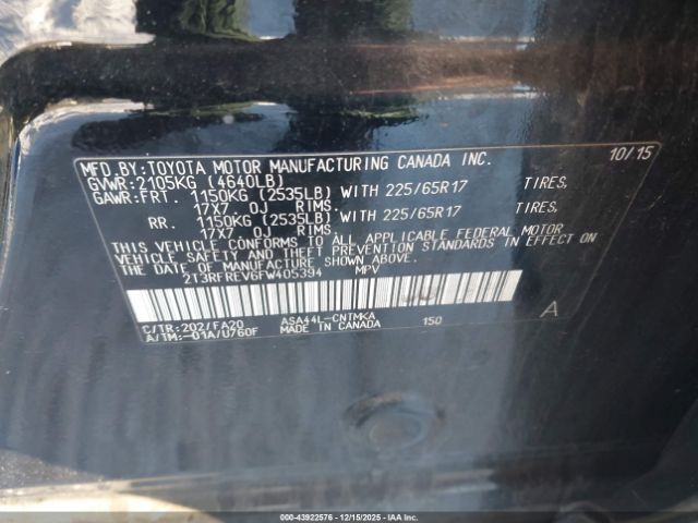 2015 TOYOTA RAV4 2T3RFREV6FW405394 Photo 8