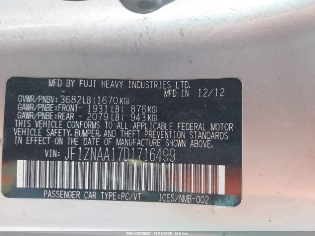 2013 SCION FR-S JF1ZNAA17D1716499 Photo 8