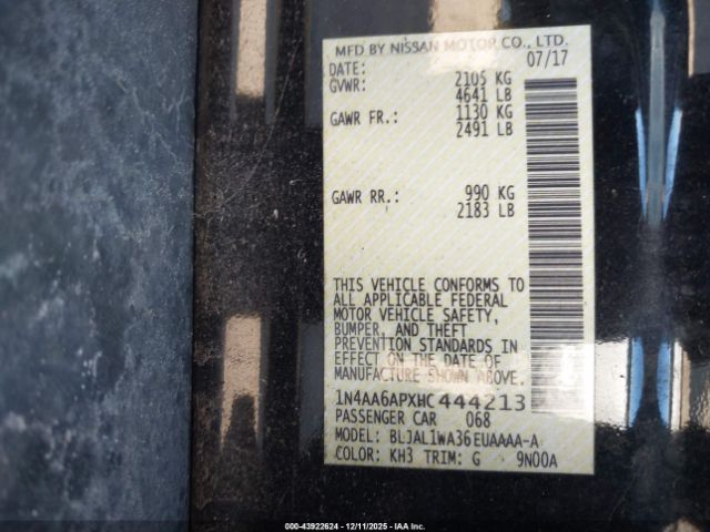 2017 NISSAN MAXIMA 1N4AA6APXHC444213 Photo 8