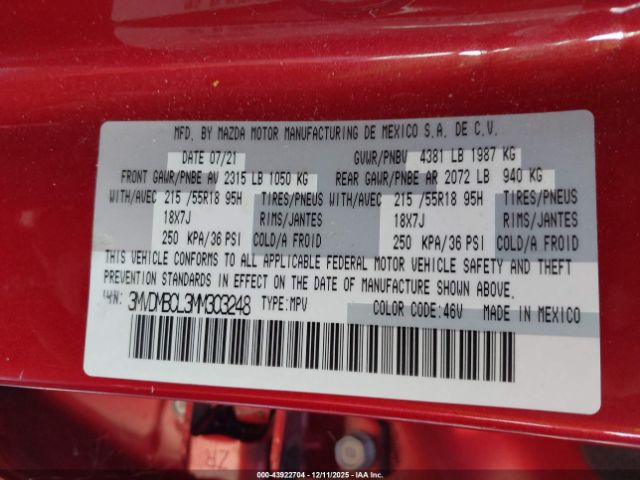 2021 MAZDA CX-30 3MVDMBCL3MM303248 Photo 8