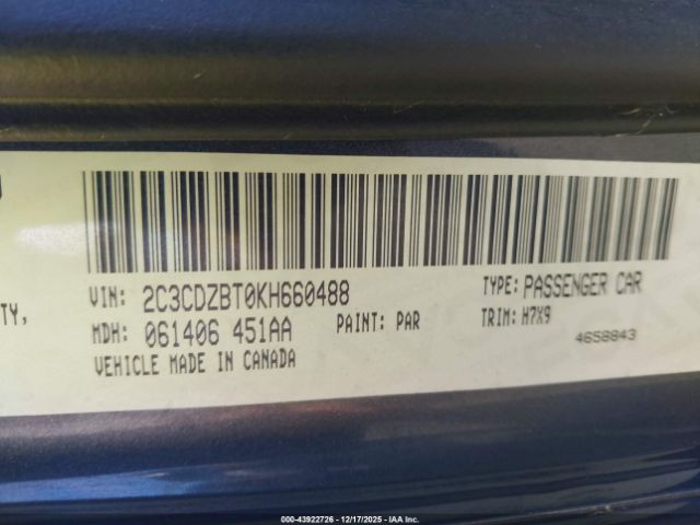 2019 DODGE CHALLENGER 2C3CDZBT0KH660488 Photo 8