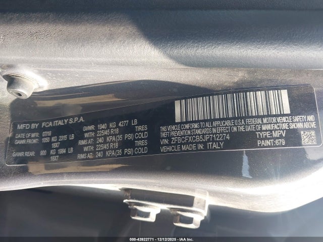 2018 FIAT 500X ZFBCFXCB5JP712274 Photo 8