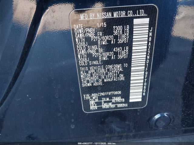 JN8AZ2ND1F9770606 Infiniti QX80