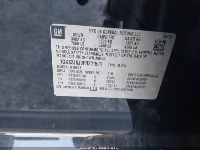 2015 GMC YUKON XL 1500 1GKS2JKJ0FR201503 Photo 8