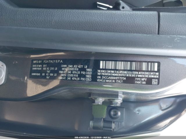 2017 JEEP RENEGADE ZACCJABB9HPF75704 Photo 8