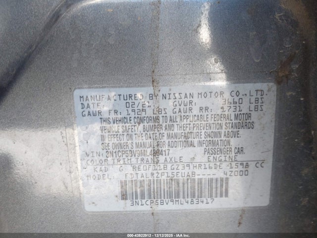 Nissan Kicks S Xtronic Cvt 2021 3N1CP5BV9ML483417 Image 9