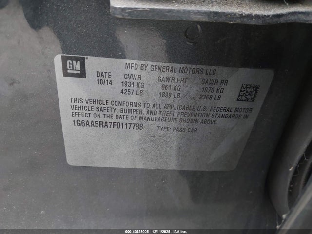 2015 CADILLAC ATS 1G6AA5RA7F0117788 Photo 8