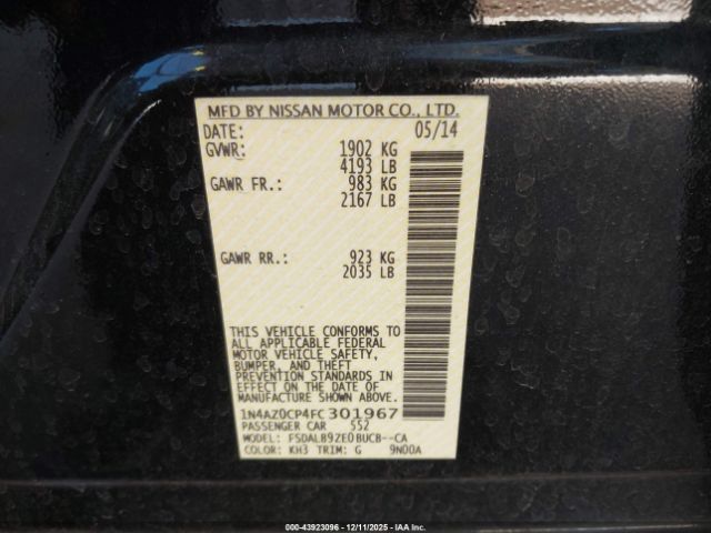 2015 NISSAN LEAF 1N4AZ0CP4FC301967 Photo 8