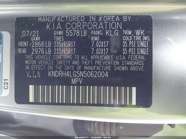 2022 KIA SORENTO HYBRID KNDRH4LG5N5062004 Photo 8