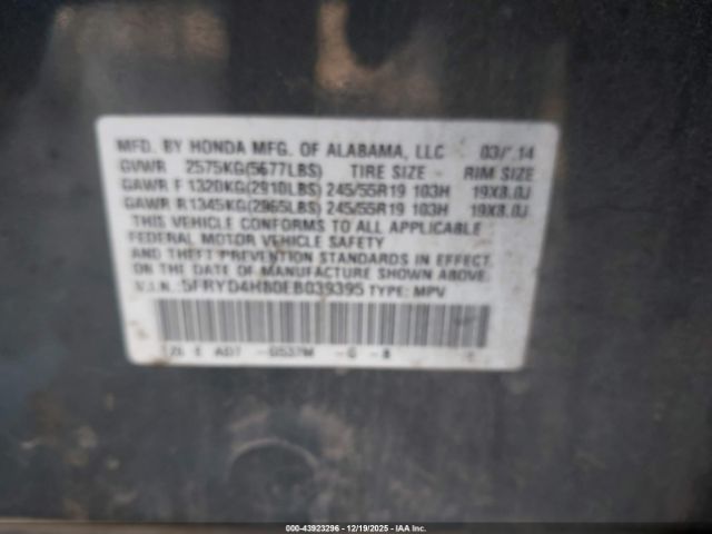 2014 ACURA MDX 5FRYD4H80EB039395 Photo 8