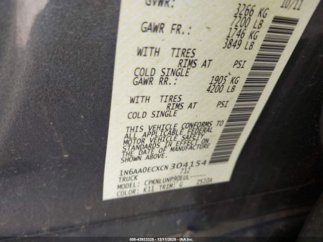 2012 NISSAN TITAN 1N6AA0ECXCN304154 Photo 8