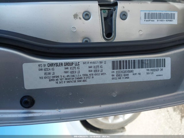 Aukcja sprzedaży 2012 Chrysler 300 Limited, vin: 2C3CCACG0CH266061, numer aukcji: 43923378
