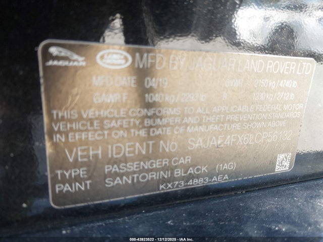 2020 JAGUAR XE SAJAE4FX6LCP56132 Photo 8