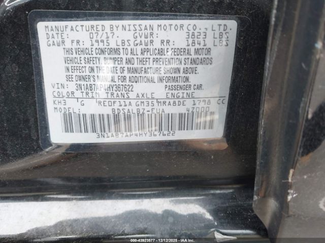 2017 NISSAN SENTRA 3N1AB7AP4HY367622 Photo 8