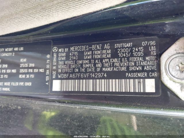 1997 MERCEDES-BENZ SL 500 WDBFA67F6VF142974 Photo 8